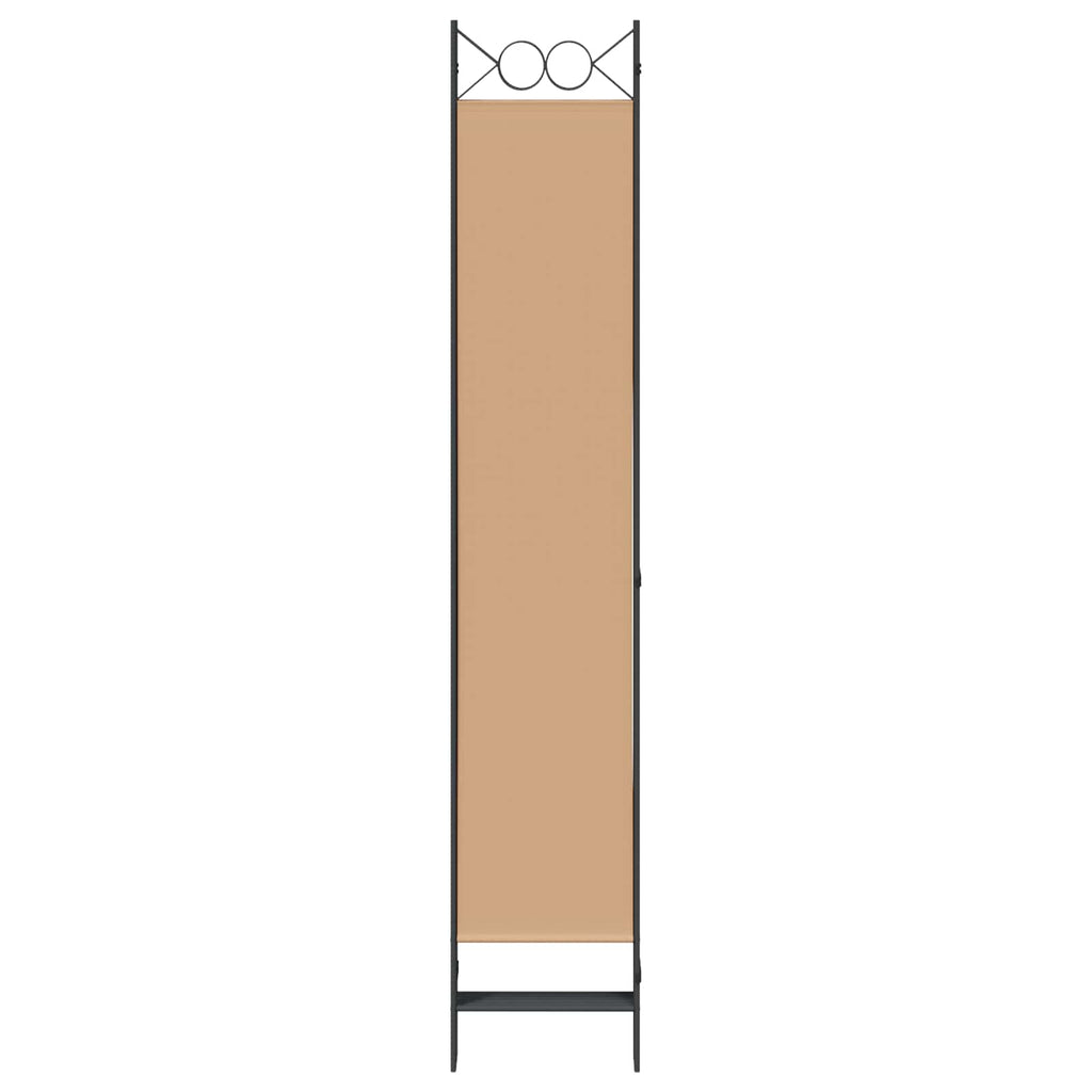 vidaXL Ekspresowy 6-panelowy parawan Beżowy 240 x 220 cm tkanina