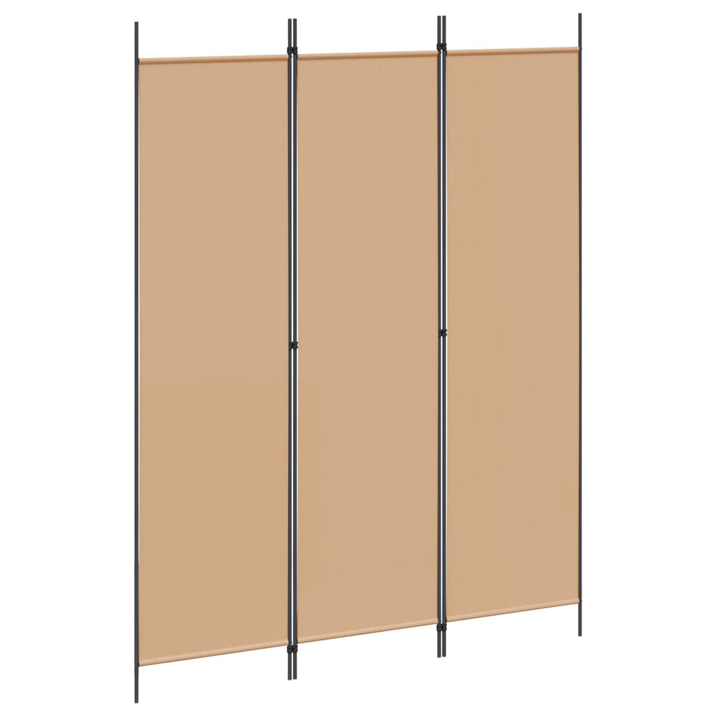 vidaXL 3-panelowy parawan Beżowy 150 x 200 cm tkanina