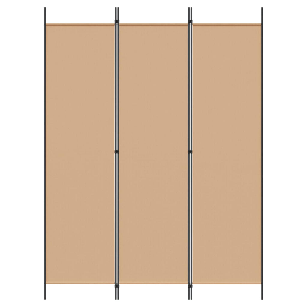 vidaXL 3-panelowy parawan Beżowy 150 x 200 cm tkanina