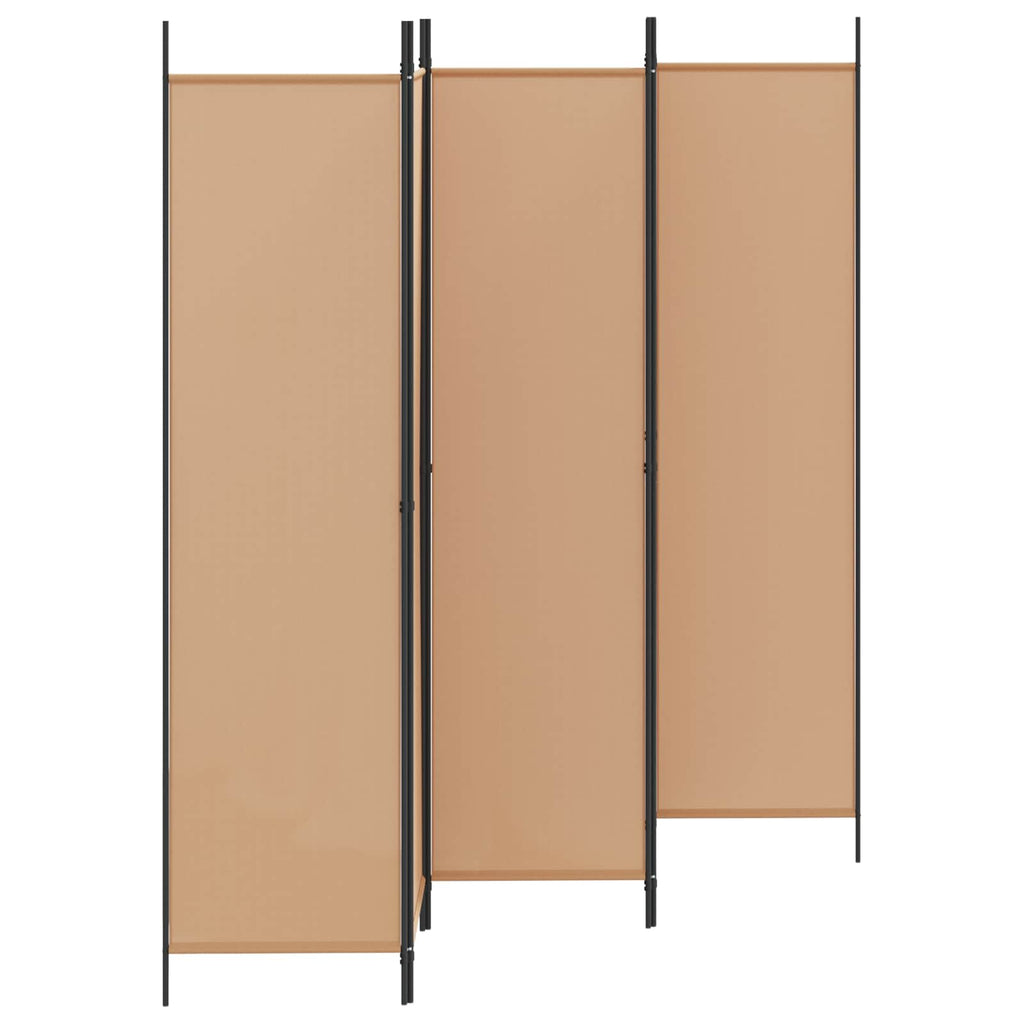 vidaXL 5-panelowy parawan Beżowy 250 x 200 cm tkanina
