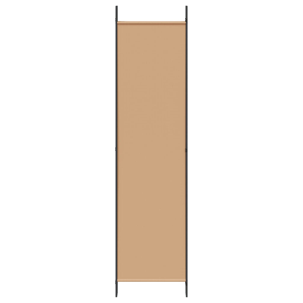 vidaXL 5-panelowy parawan Beżowy 250 x 200 cm tkanina