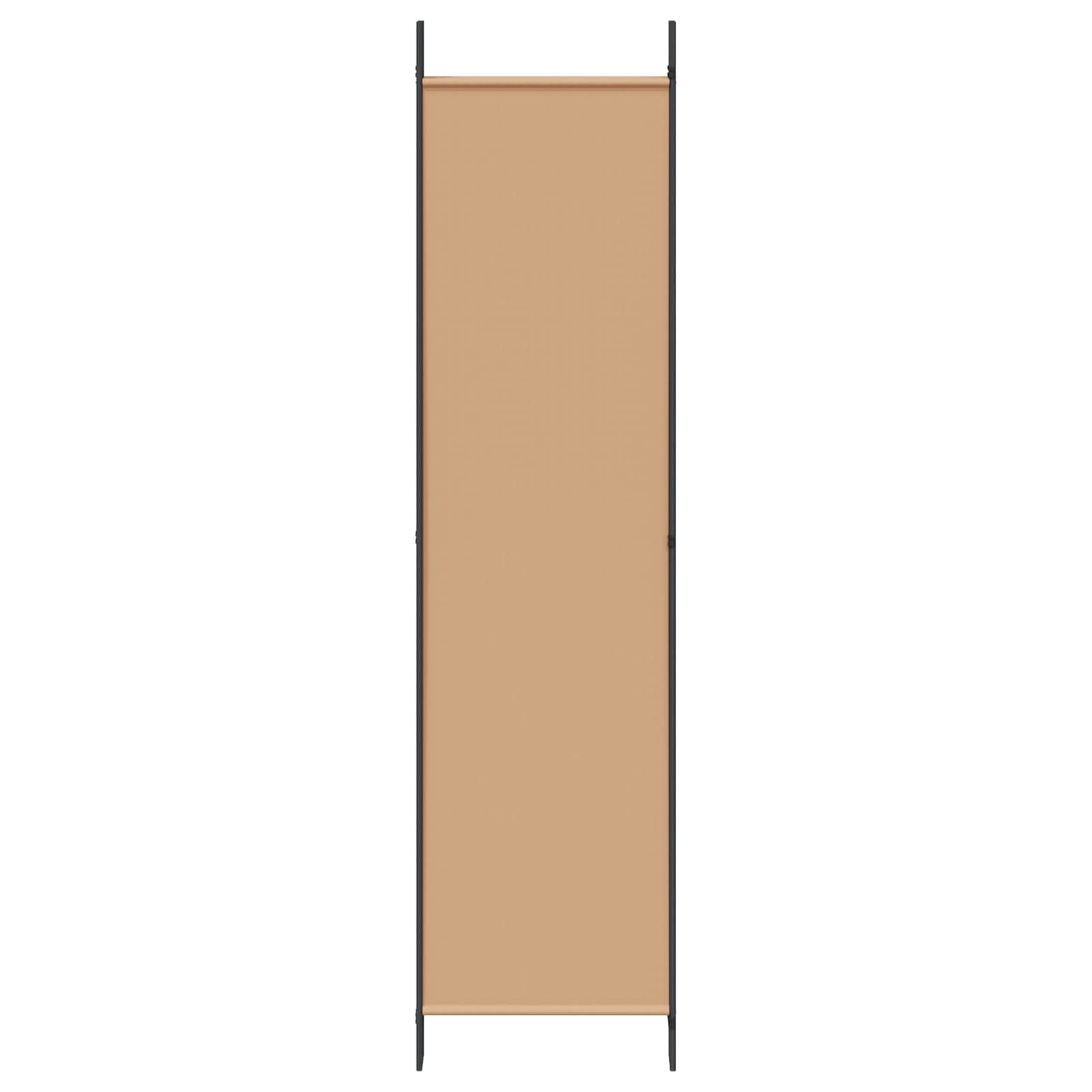 vidaXL 5-panelowy parawan Beżowy 250 x 200 cm tkanina