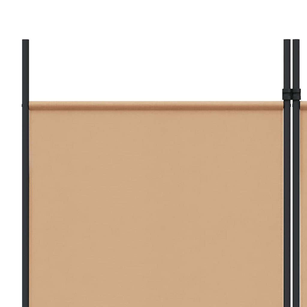 vidaXL 4-panelowy parawan Beżowy 200 x 220 cm tkanina