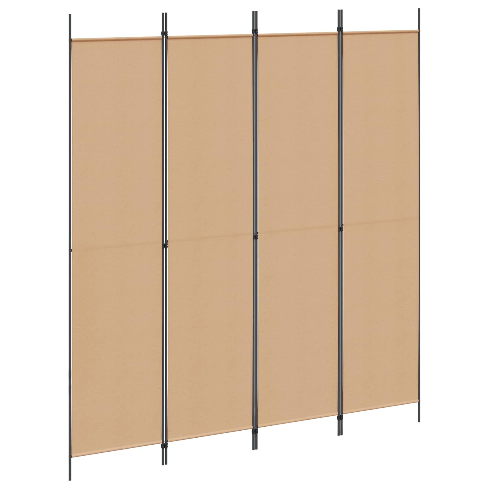 vidaXL 4-panelowy parawan Beżowy 200 x 220 cm tkanina