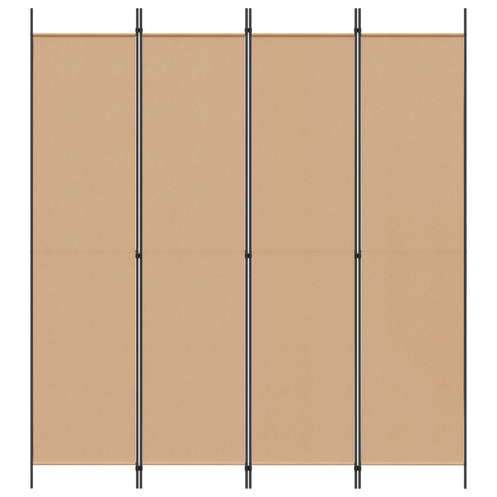 vidaXL 4-panelowy parawan Beżowy 200 x 220 cm tkanina