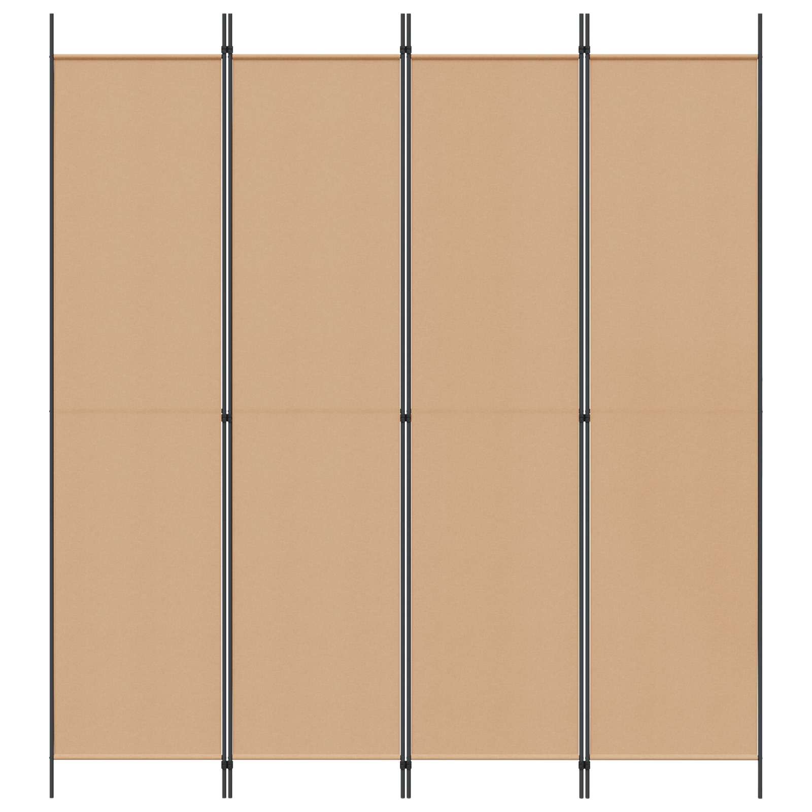 vidaXL 4-panelowy parawan Beżowy 200 x 220 cm tkanina