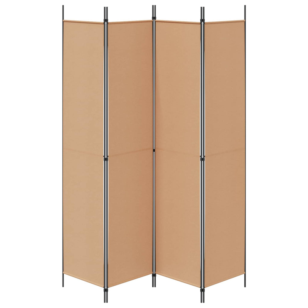 vidaXL 4-panelowy parawan Beżowy 200 x 220 cm tkanina