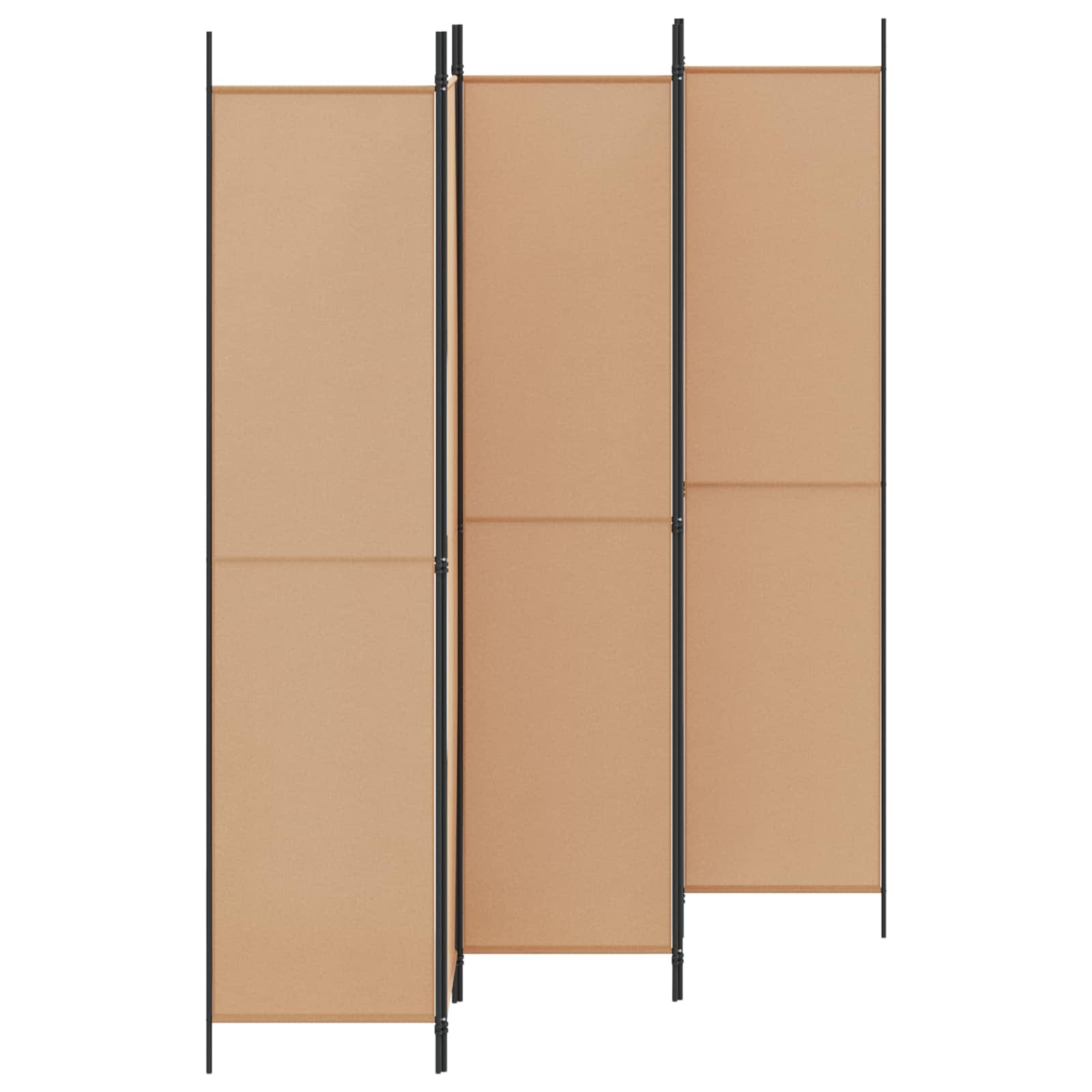 vidaXL 5-panelowy parawan Beżowy 250 x 220 cm tkanina