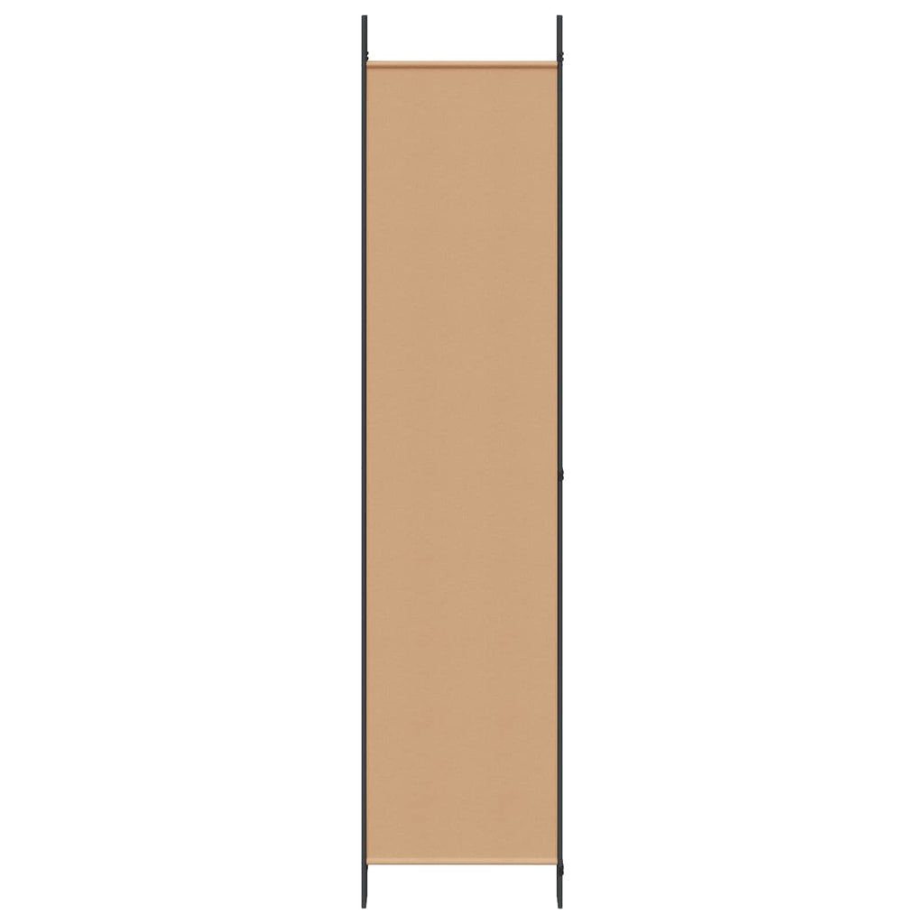 vidaXL 5-panelowy parawan Beżowy 250 x 220 cm tkanina