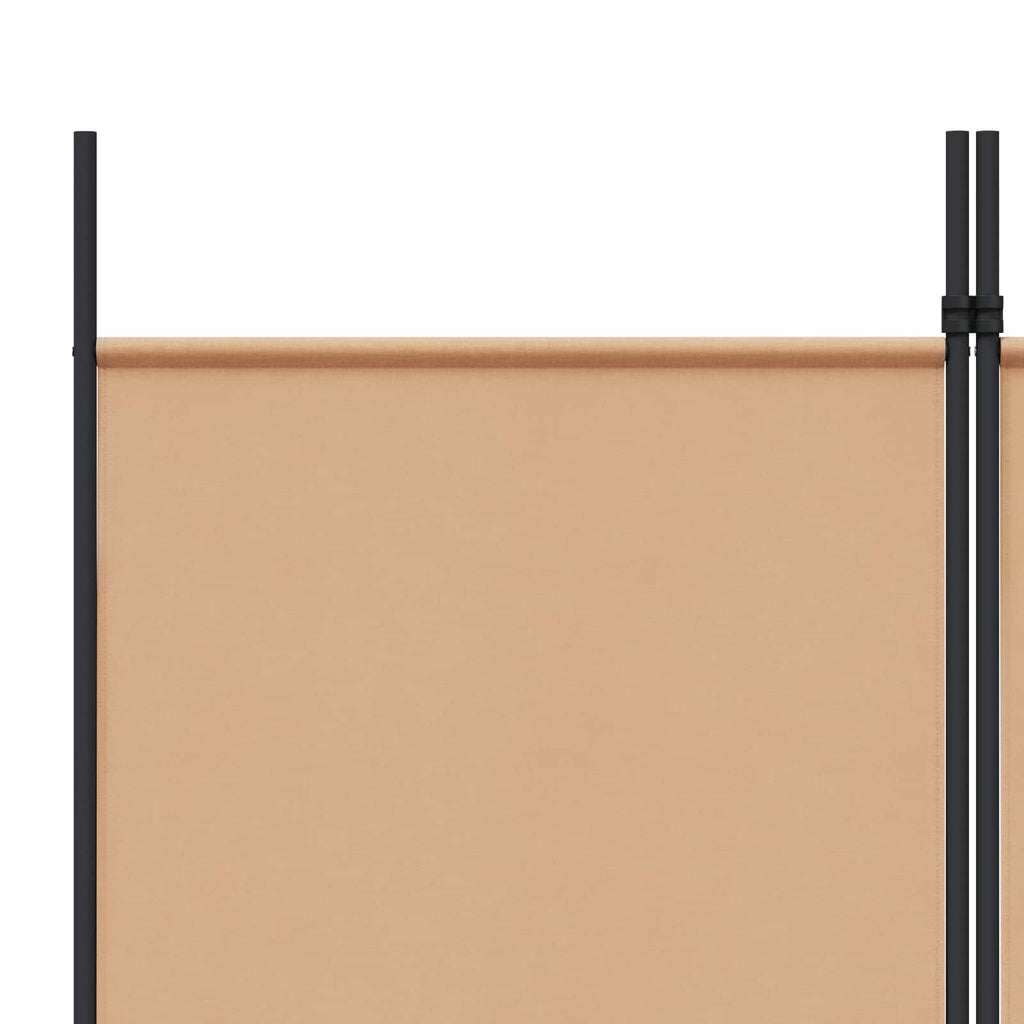 vidaXL Ekspresowy 6-panelowy parawan Beżowy 300 x 220 cm tkanina