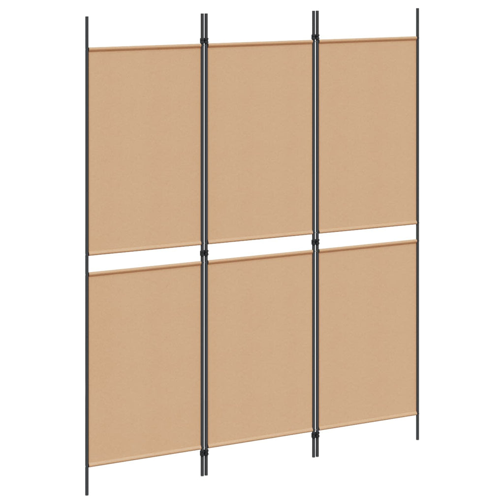 vidaXL 3-panelowa parawana Beżowy 150 x 180 cm tkanina
