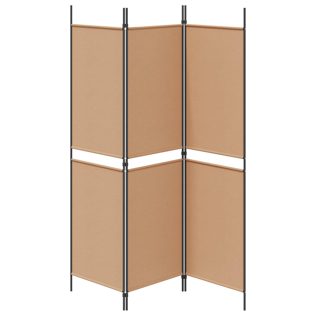 vidaXL 3-panelowa parawana Beżowy 150 x 180 cm tkanina