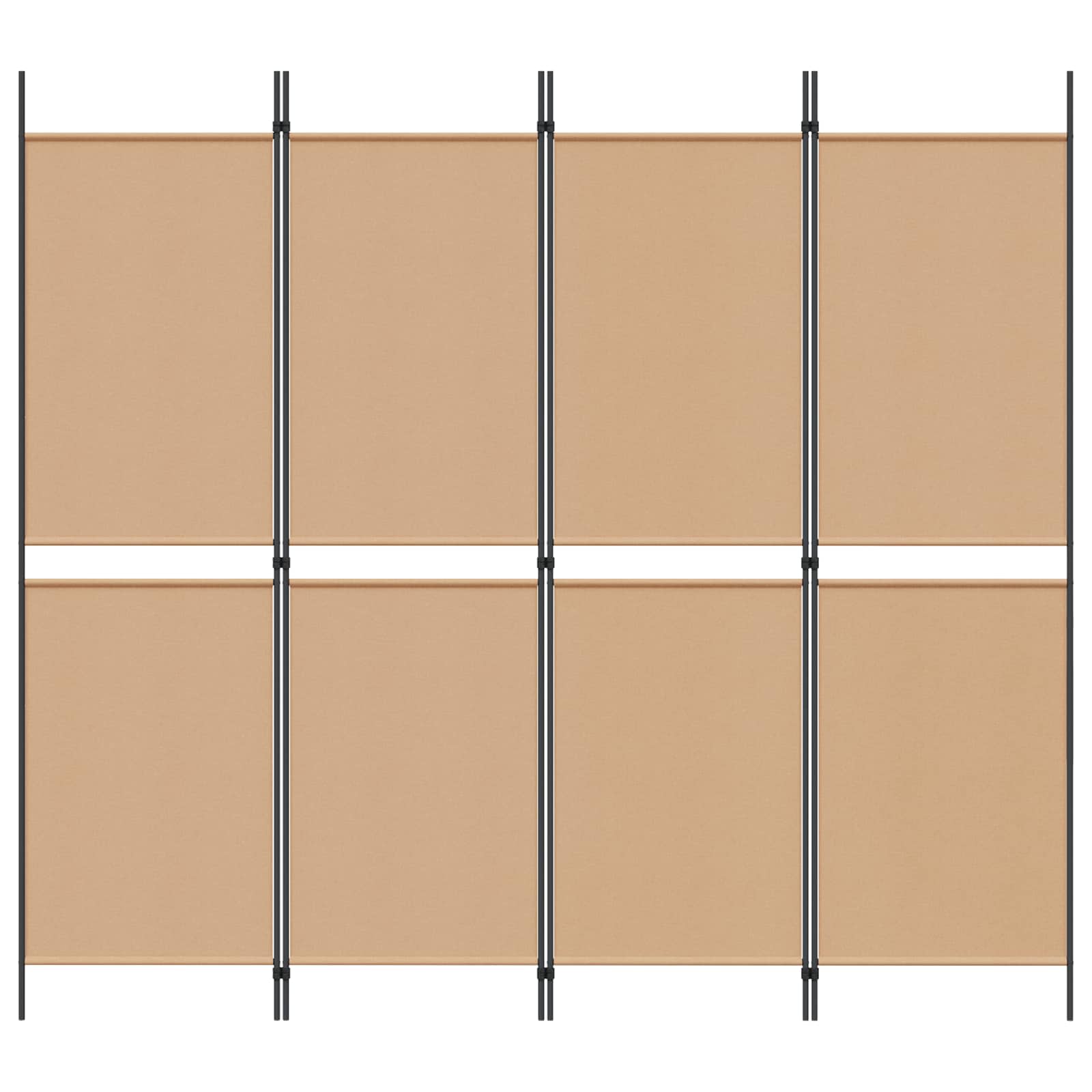vidaXL 4-panełowy parawan Beżowy 200 x 180 cm tkanina