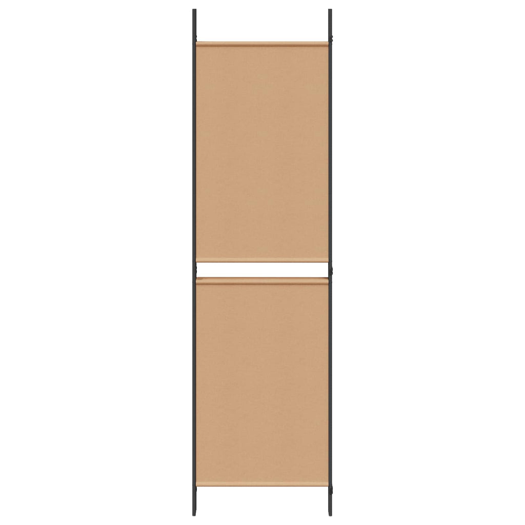 vidaXL 4-panełowy parawan Beżowy 200 x 180 cm tkanina