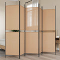 vidaXL 5-panelowy parawan Beżowy 250 x 180 cm tkanina