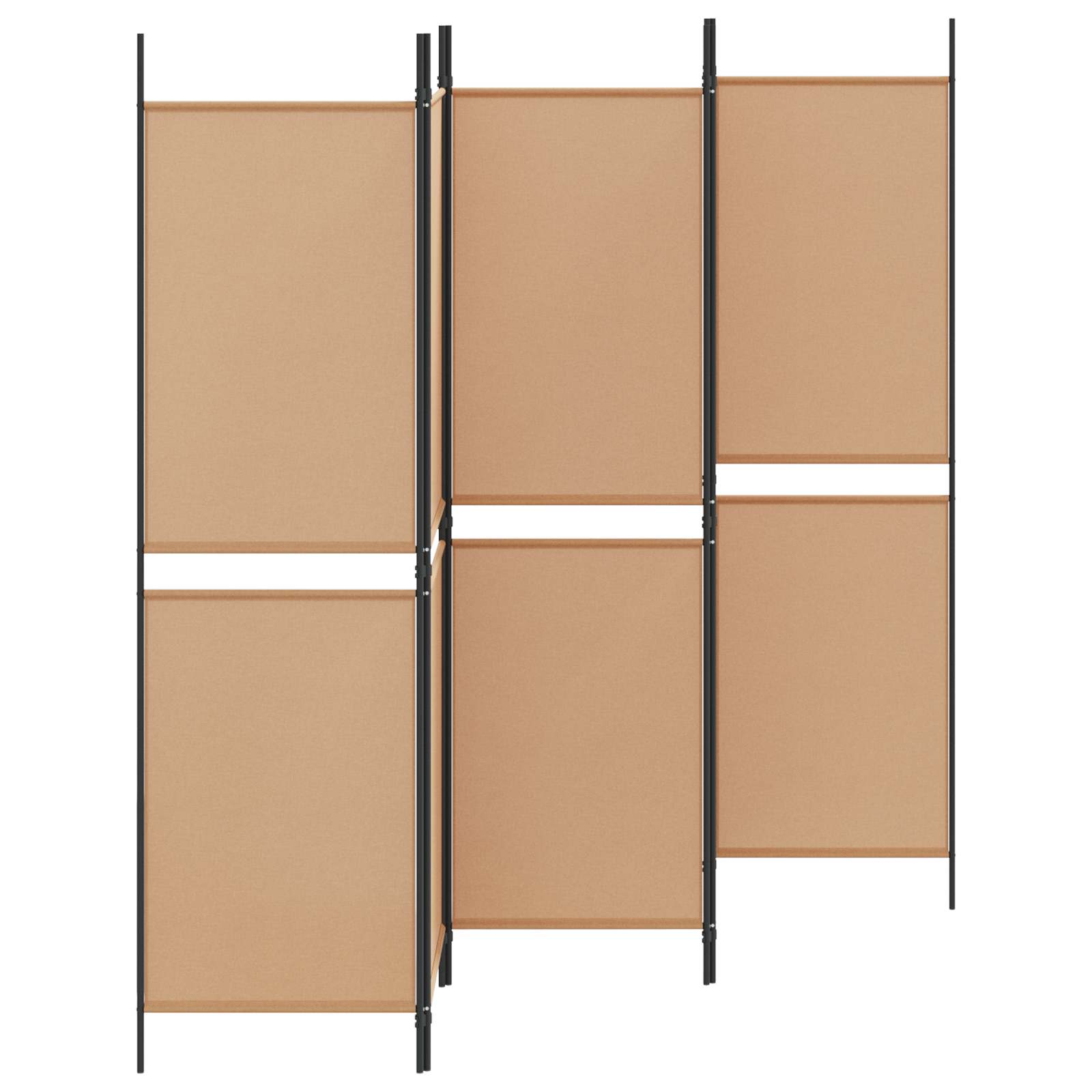 vidaXL 5-panelowy parawan Beżowy 250 x 180 cm tkanina