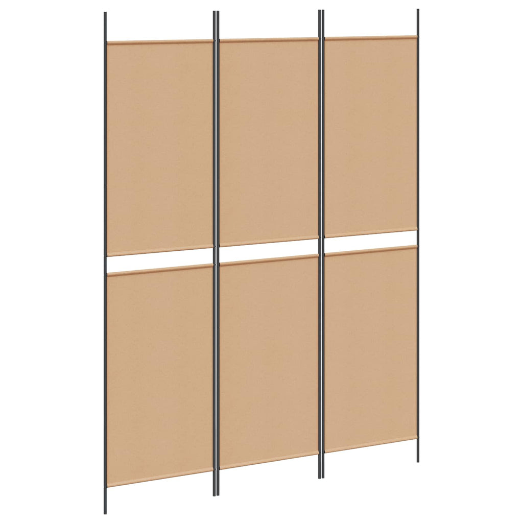 vidaXL 3-panelowy parawan Beżowy 150 x 200 cm tkanina