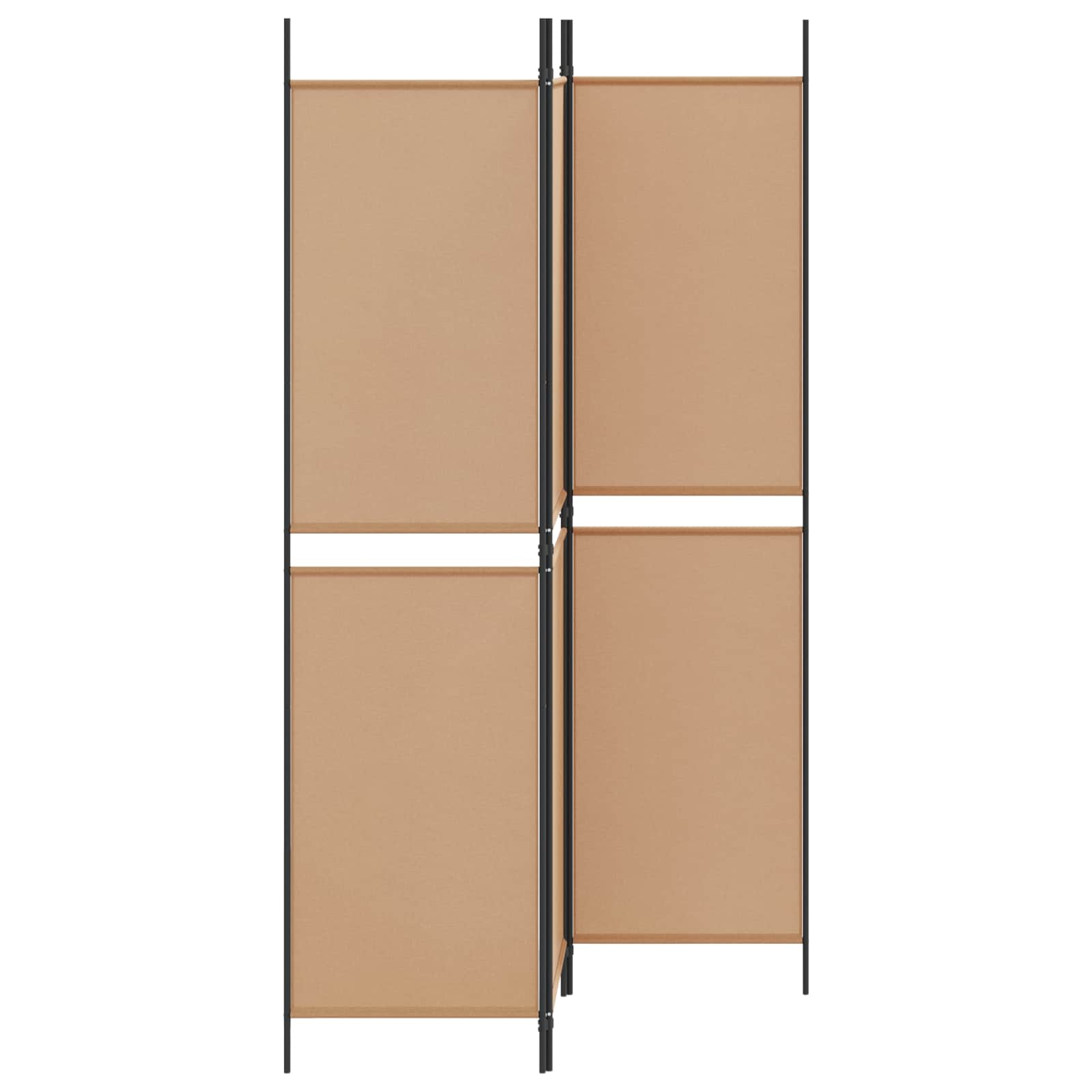 vidaXL 3-panelowy parawan Beżowy 150 x 200 cm tkanina