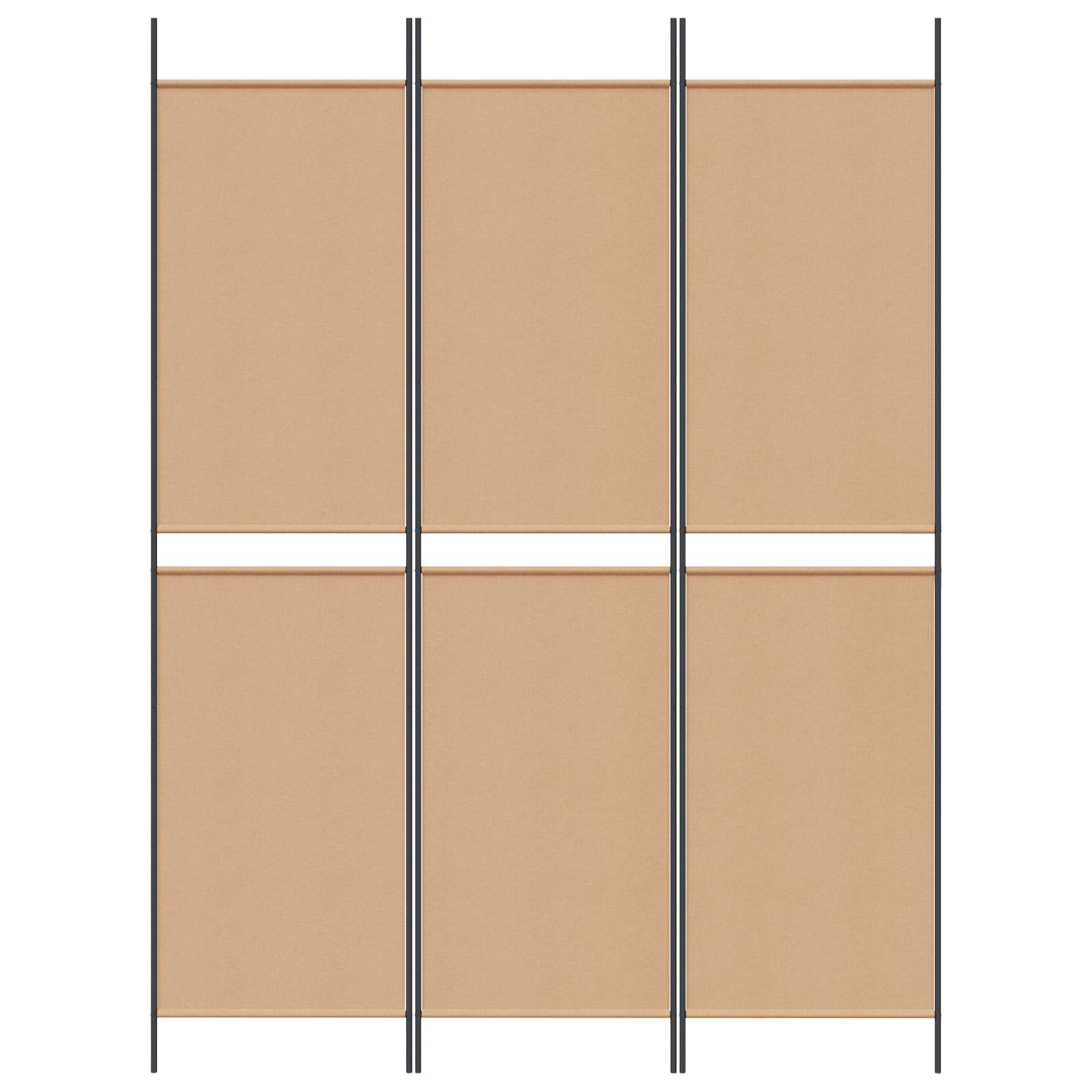 vidaXL 3-panelowy parawan Beżowy 150 x 200 cm tkanina