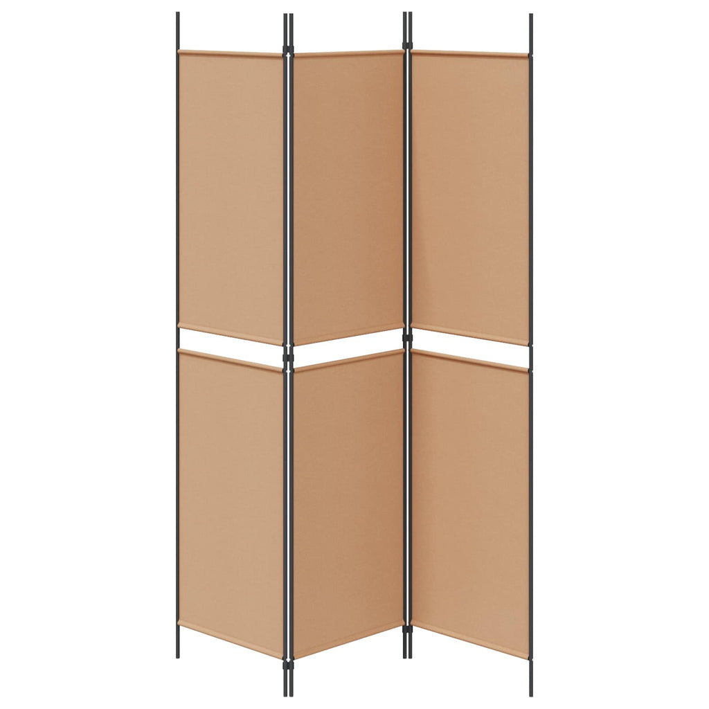 vidaXL 3-panelowy parawan Beżowy 150 x 200 cm tkanina