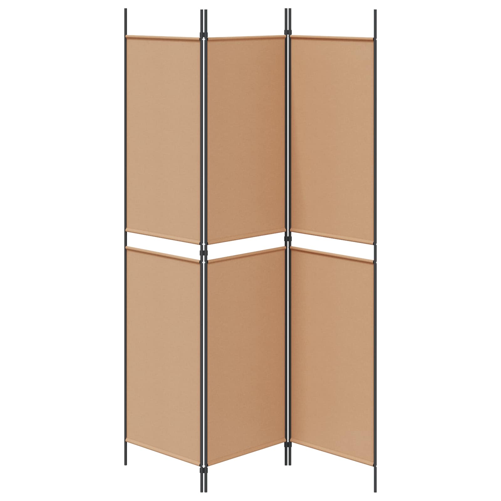 vidaXL 3-panelowy parawan Beżowy 150 x 200 cm tkanina