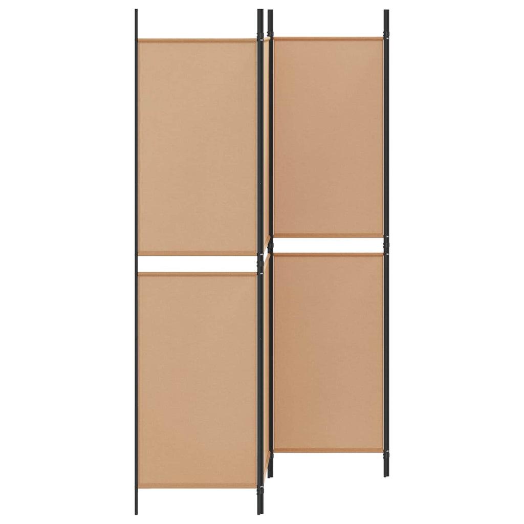 vidaXL 4-panelowy parawan Beżowy 200 x 200 cm tkanina