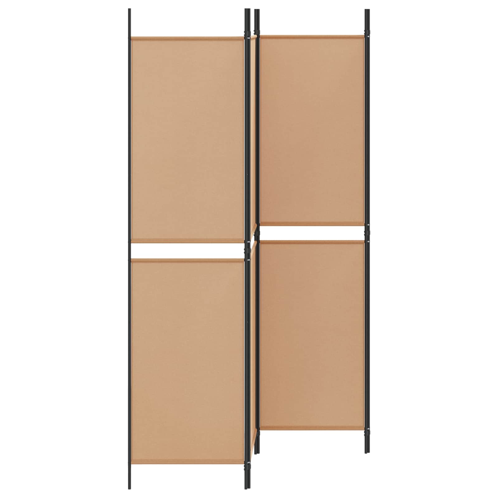 vidaXL 4-panelowy parawan Beżowy 200 x 200 cm tkanina