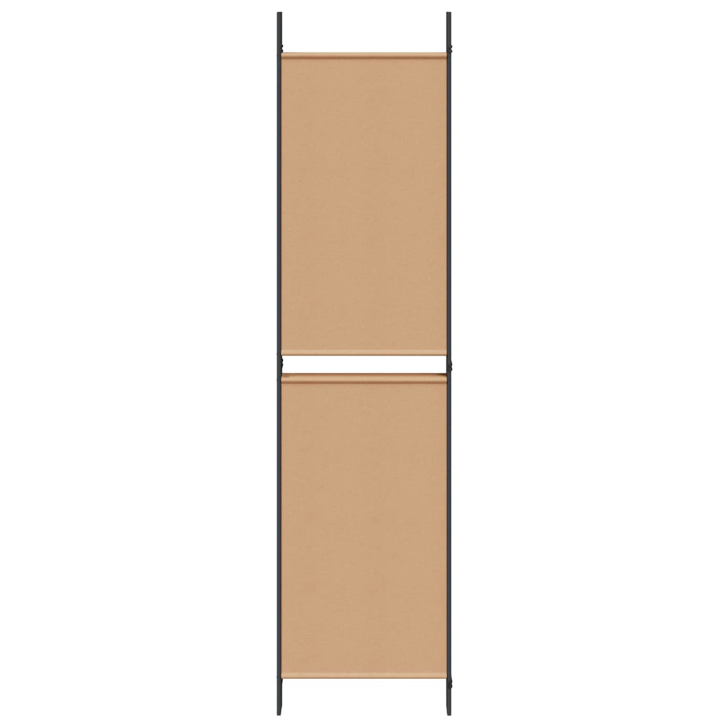vidaXL 5-panelowy parawan Beżowy 250 x 200 cm tkanina