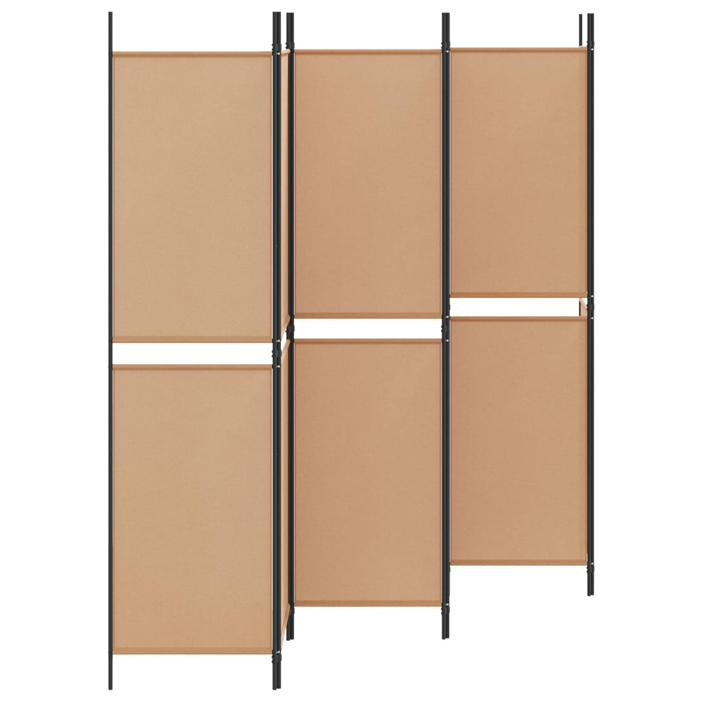 vidaXL Ekspresowy 6-panelowy parawan Beżowy 300 x 200 cm tkanina