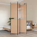 vidaXL 3-panelowy parawan Beżowy 150 x 220 cm tkanina