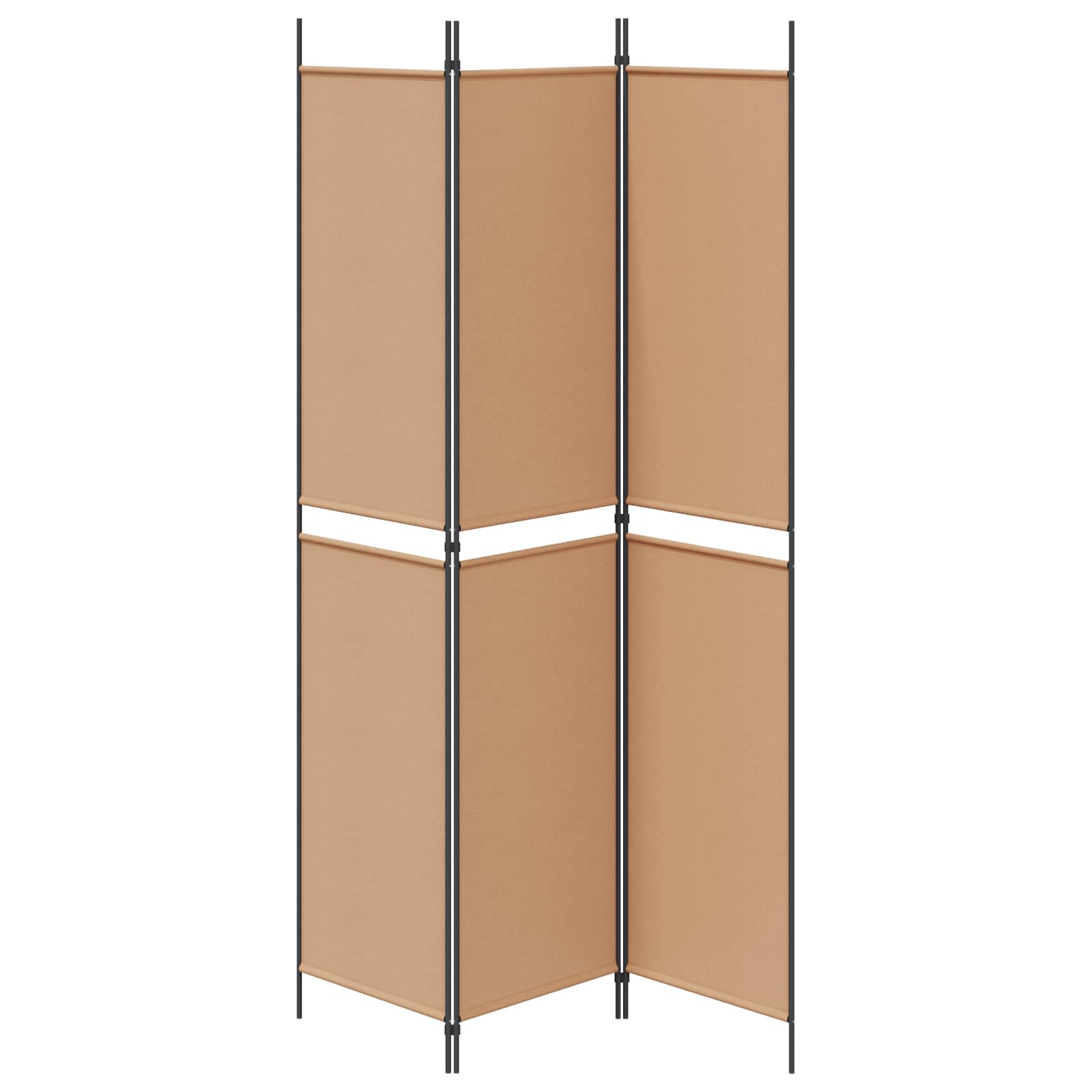 vidaXL 3-panelowy parawan Beżowy 150 x 220 cm tkanina