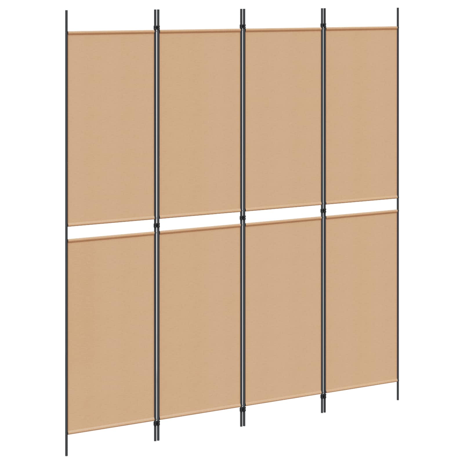 vidaXL 4-panelowy parawan Beżowy 200 x 220 cm tkanina