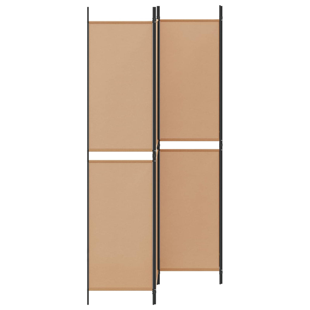 vidaXL 4-panelowy parawan Beżowy 200 x 220 cm tkanina