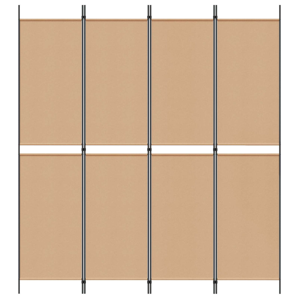 vidaXL 4-panelowy parawan Beżowy 200 x 220 cm tkanina