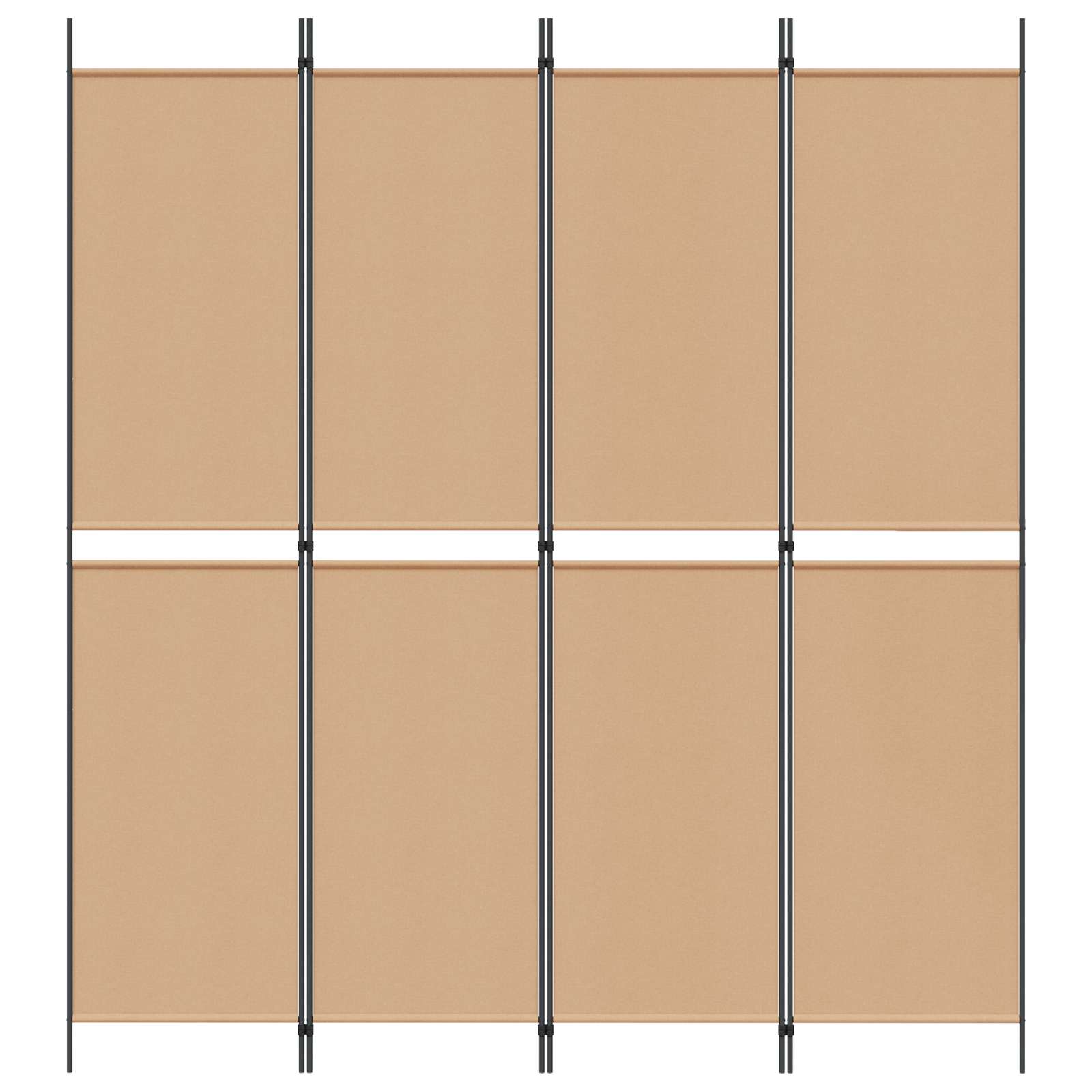 vidaXL 4-panelowy parawan Beżowy 200 x 220 cm tkanina