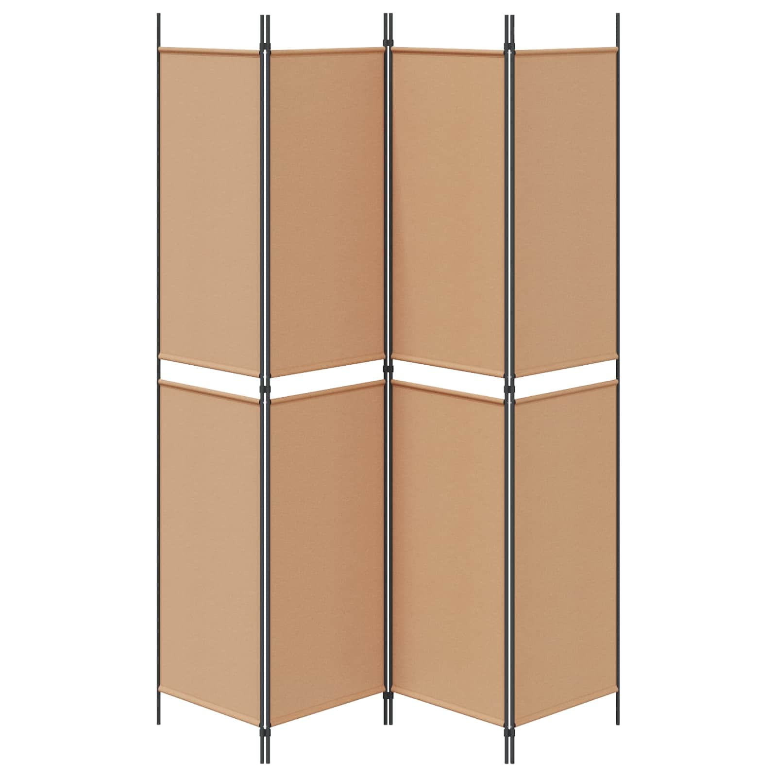 vidaXL 4-panelowy parawan Beżowy 200 x 220 cm tkanina