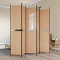 vidaXL 5-panelowy parawan Beżowy 250 x 220 cm tkanina