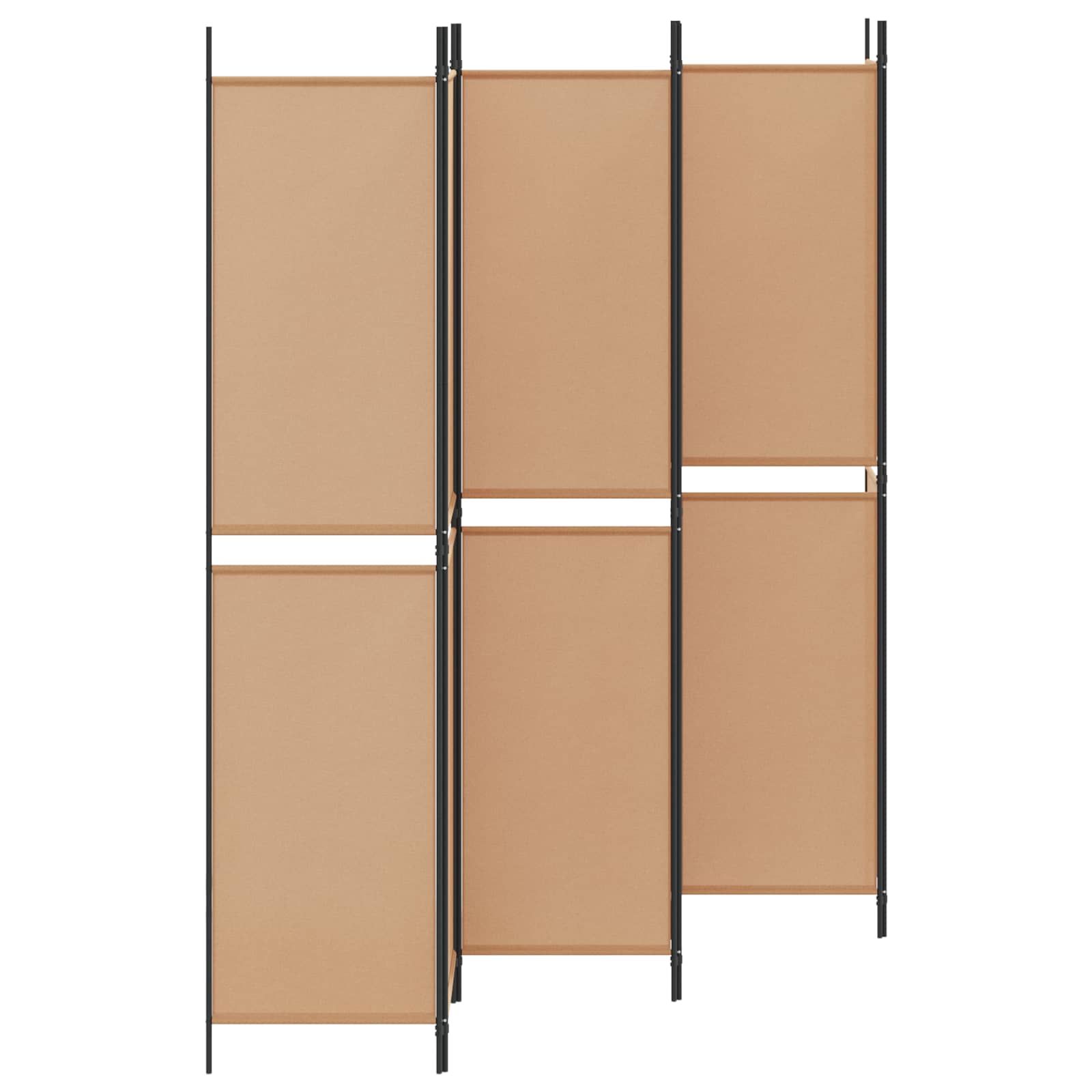 vidaXL Ekspresowy 6-panelowy parawan Beżowy 300 x 220 cm tkanina