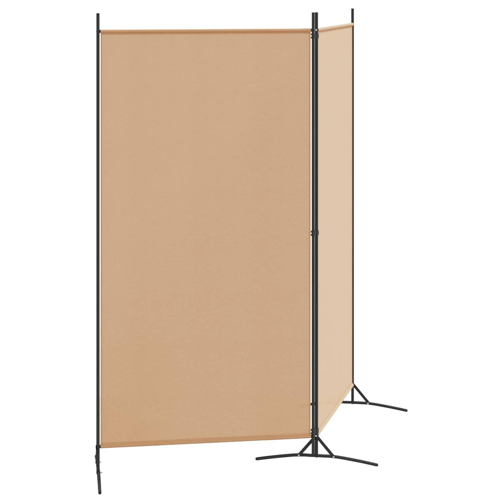 vidaXL Parawan 2-panelowy Beżowy 175 x 180 cm tkanina