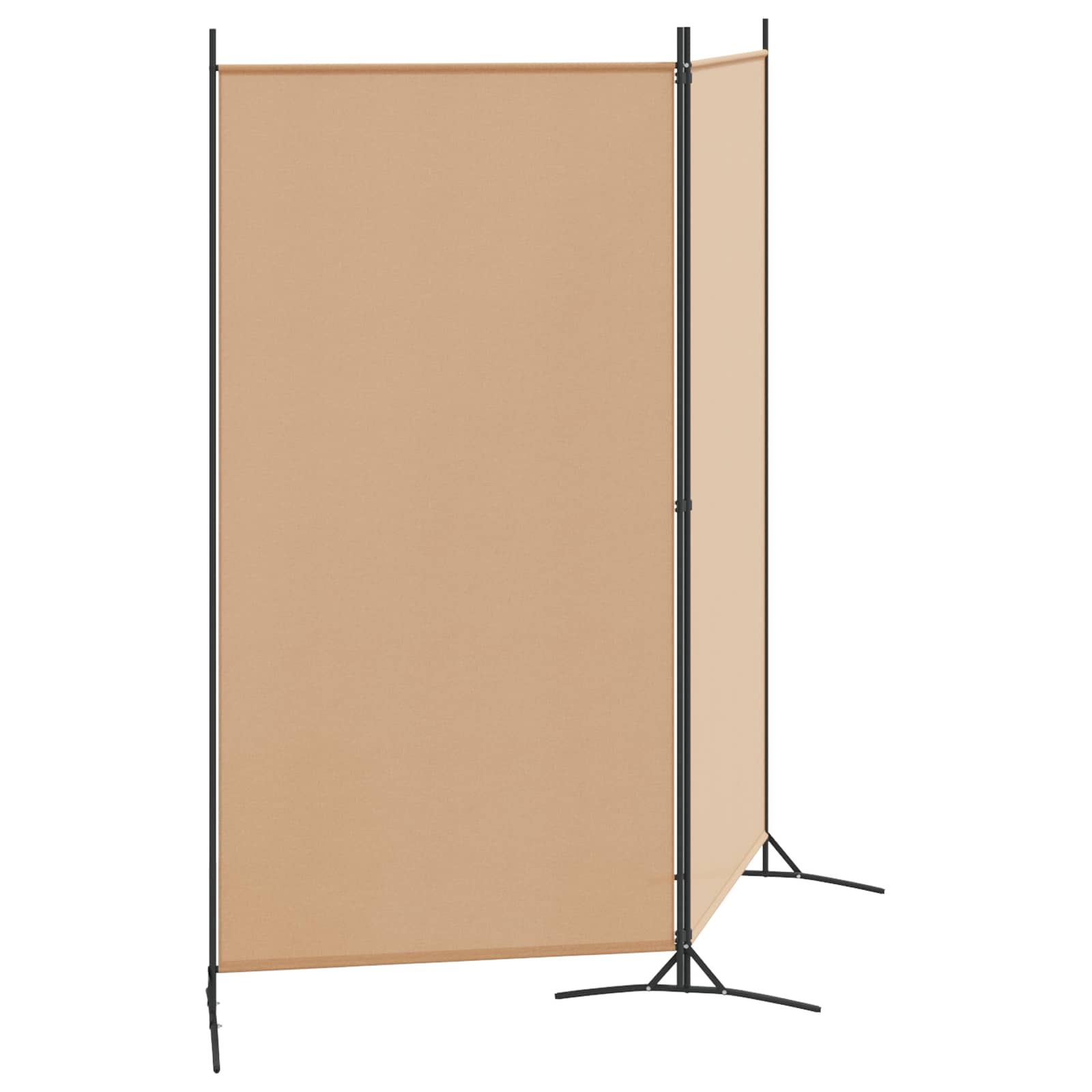 vidaXL Parawan 2-panelowy Beżowy 175 x 180 cm tkanina