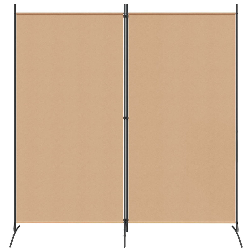 vidaXL Parawan 2-panelowy Beżowy 175 x 180 cm tkanina