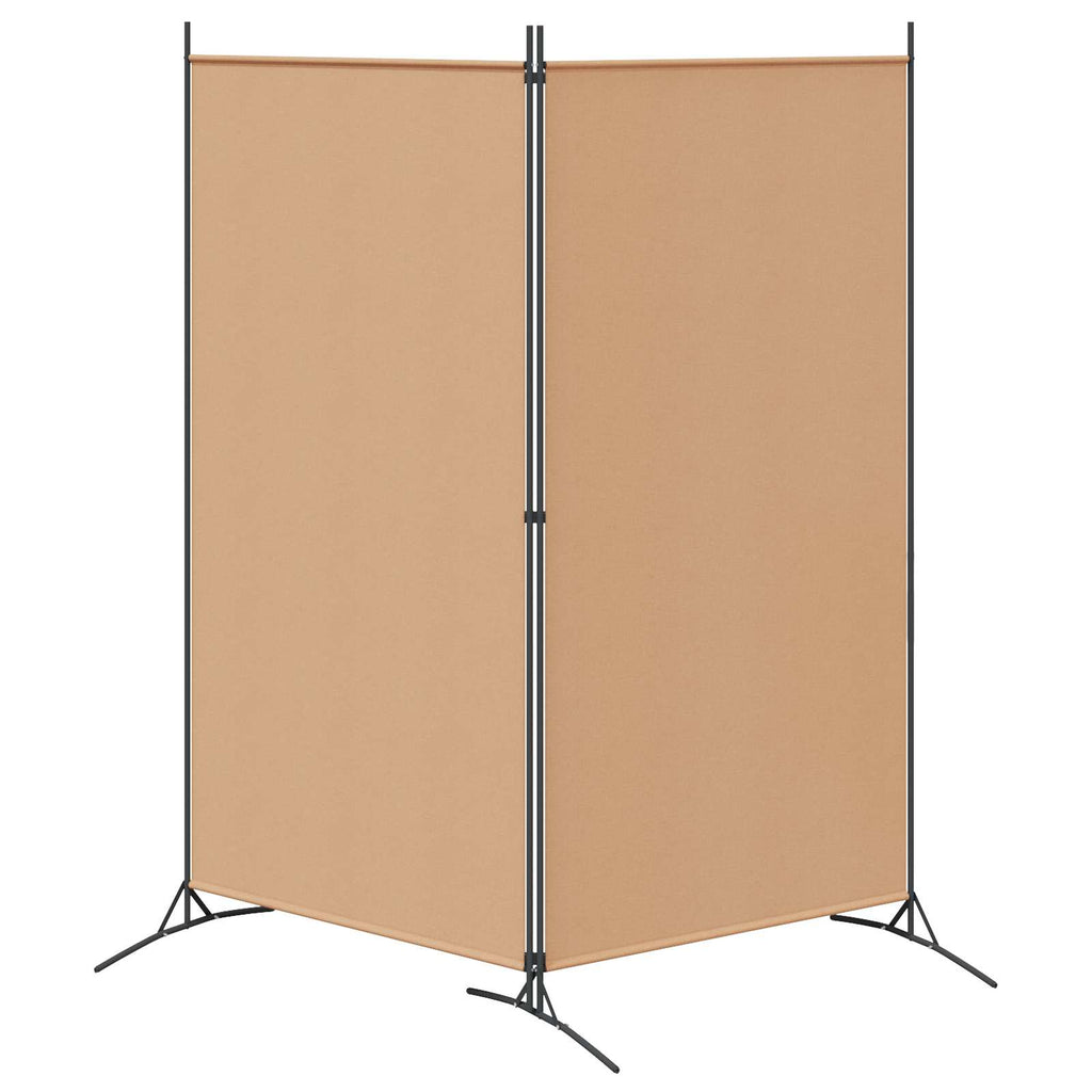 vidaXL Parawan 2-panelowy Beżowy 175 x 180 cm tkanina