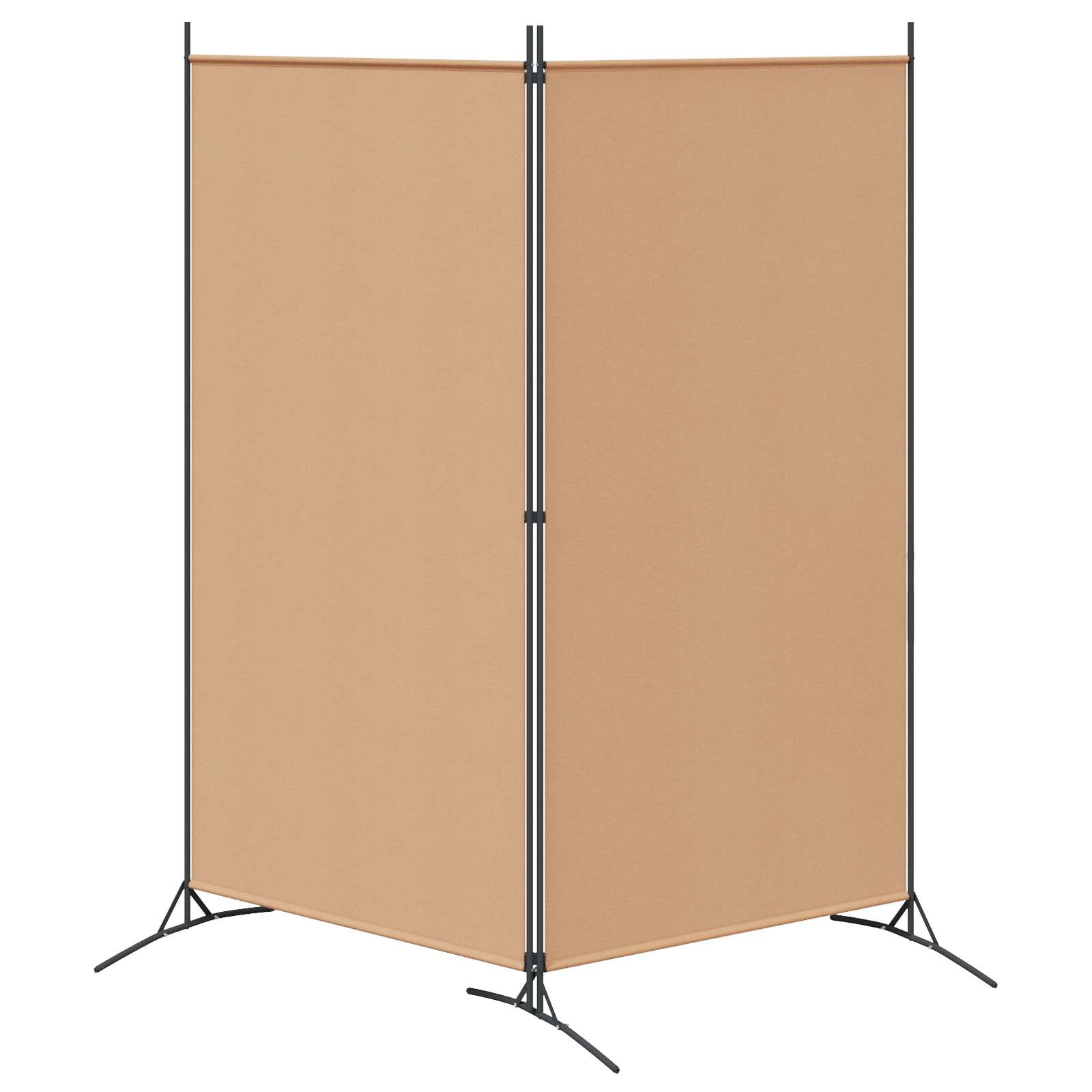 vidaXL Parawan 2-panelowy Beżowy 175 x 180 cm tkanina