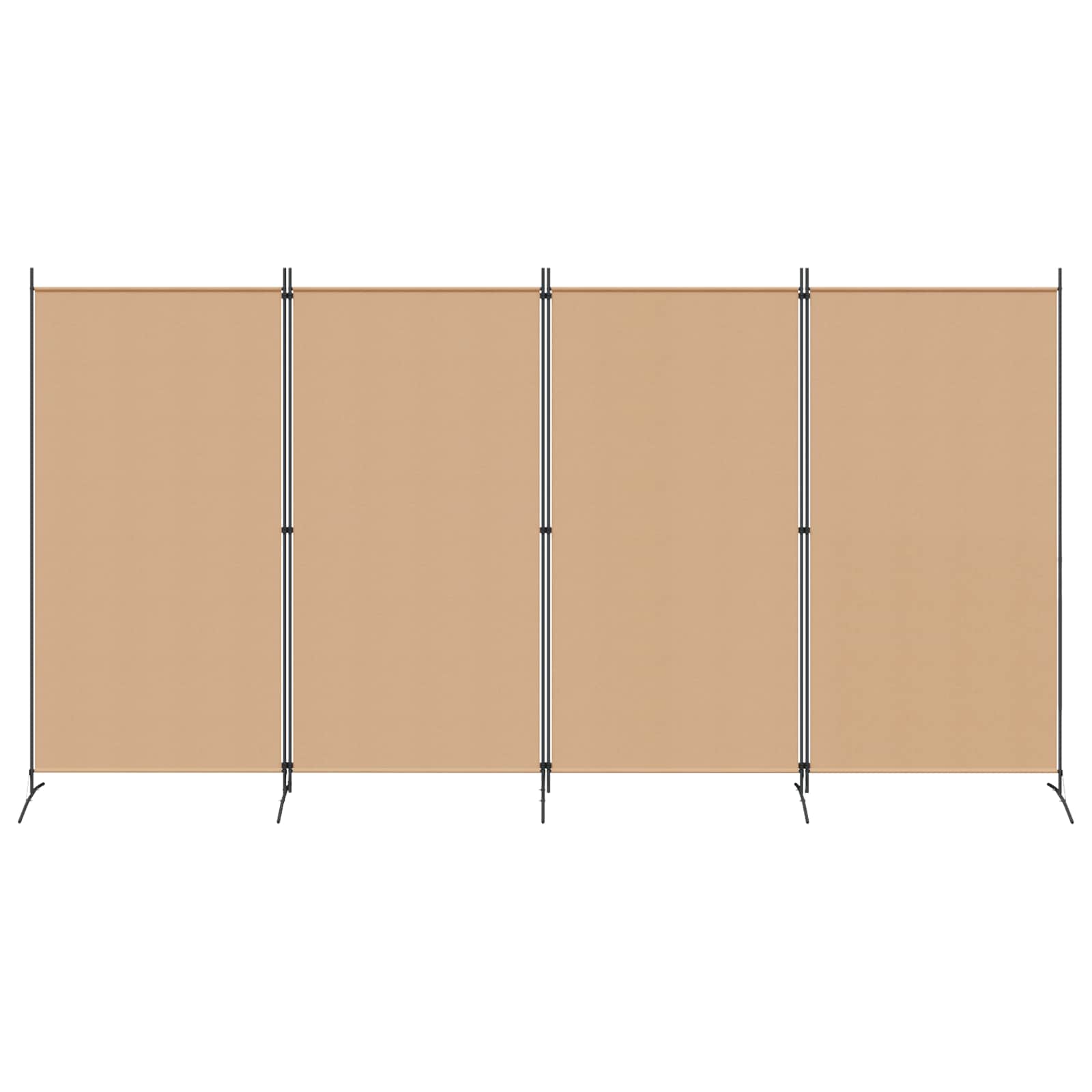 vidaXL 4-panelowy parawan Beżowy 346 x 180 cm tkanina