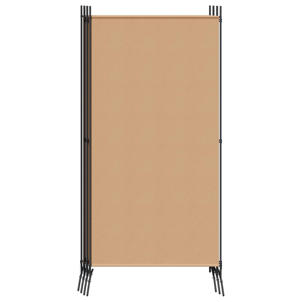 vidaXL Ekspresowy 6-panelowy parawan Beżowy 520 x 180 cm tkanina