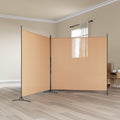 vidaXL Parawan 2-panelowy Beżowy 348 x 180 cm tkanina
