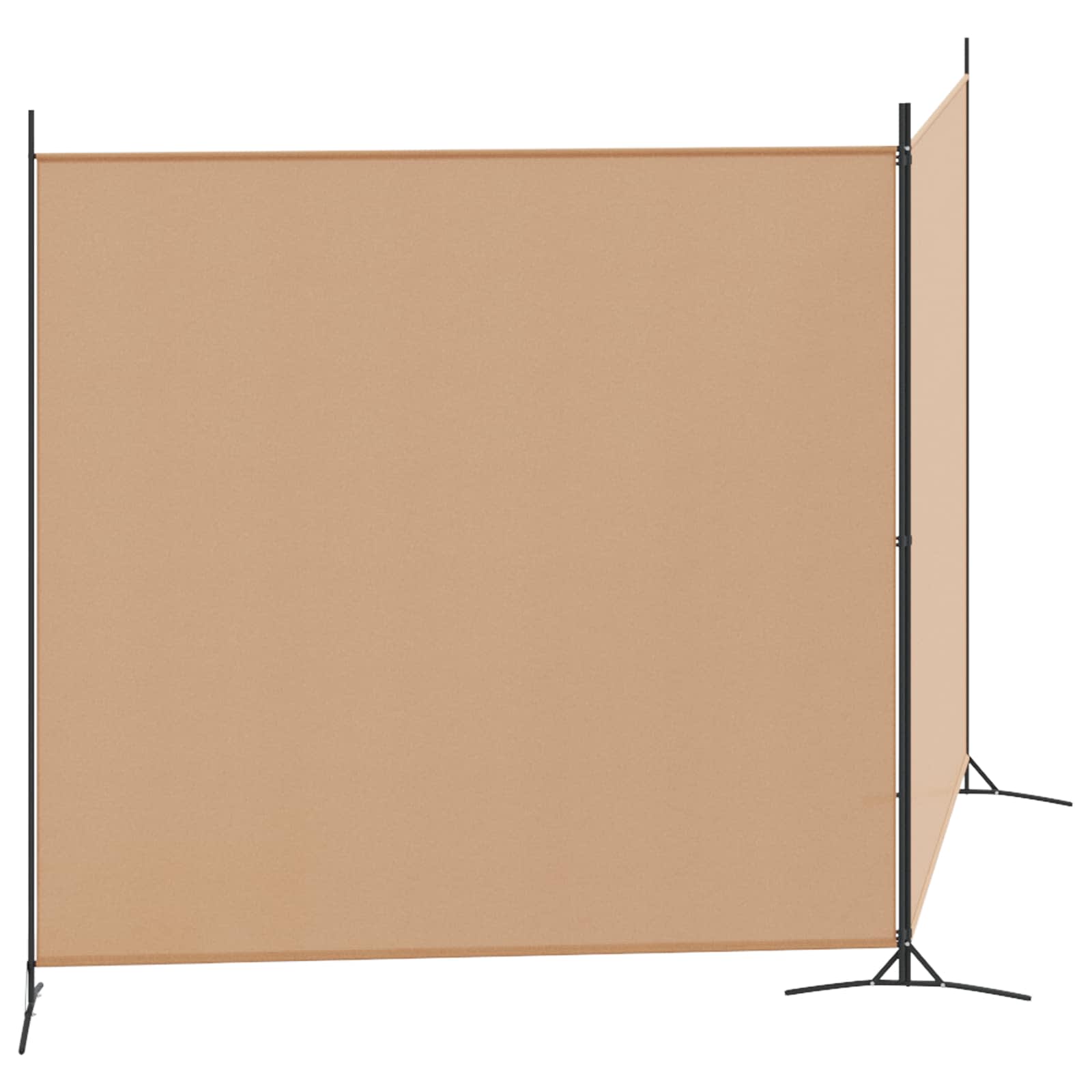 vidaXL Parawan 2-panelowy Beżowy 348 x 180 cm tkanina