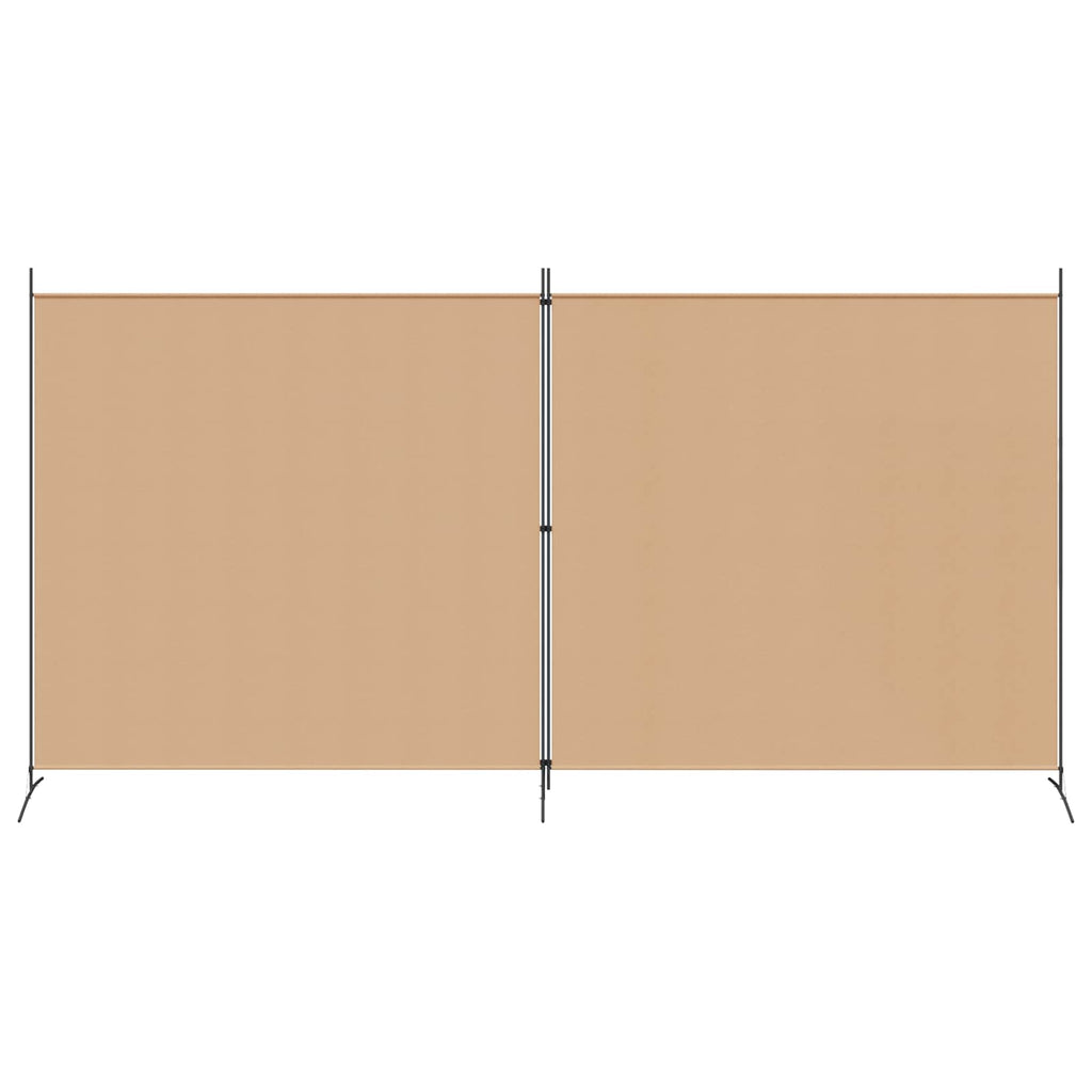 vidaXL Parawan 2-panelowy Beżowy 348 x 180 cm tkanina