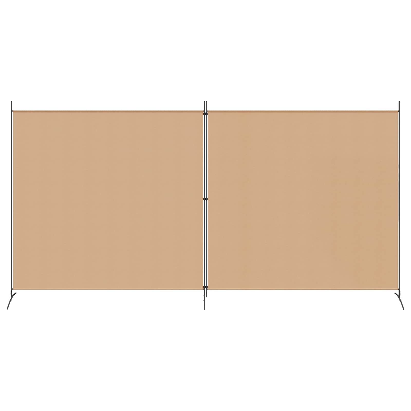 vidaXL Parawan 2-panelowy Beżowy 348 x 180 cm tkanina