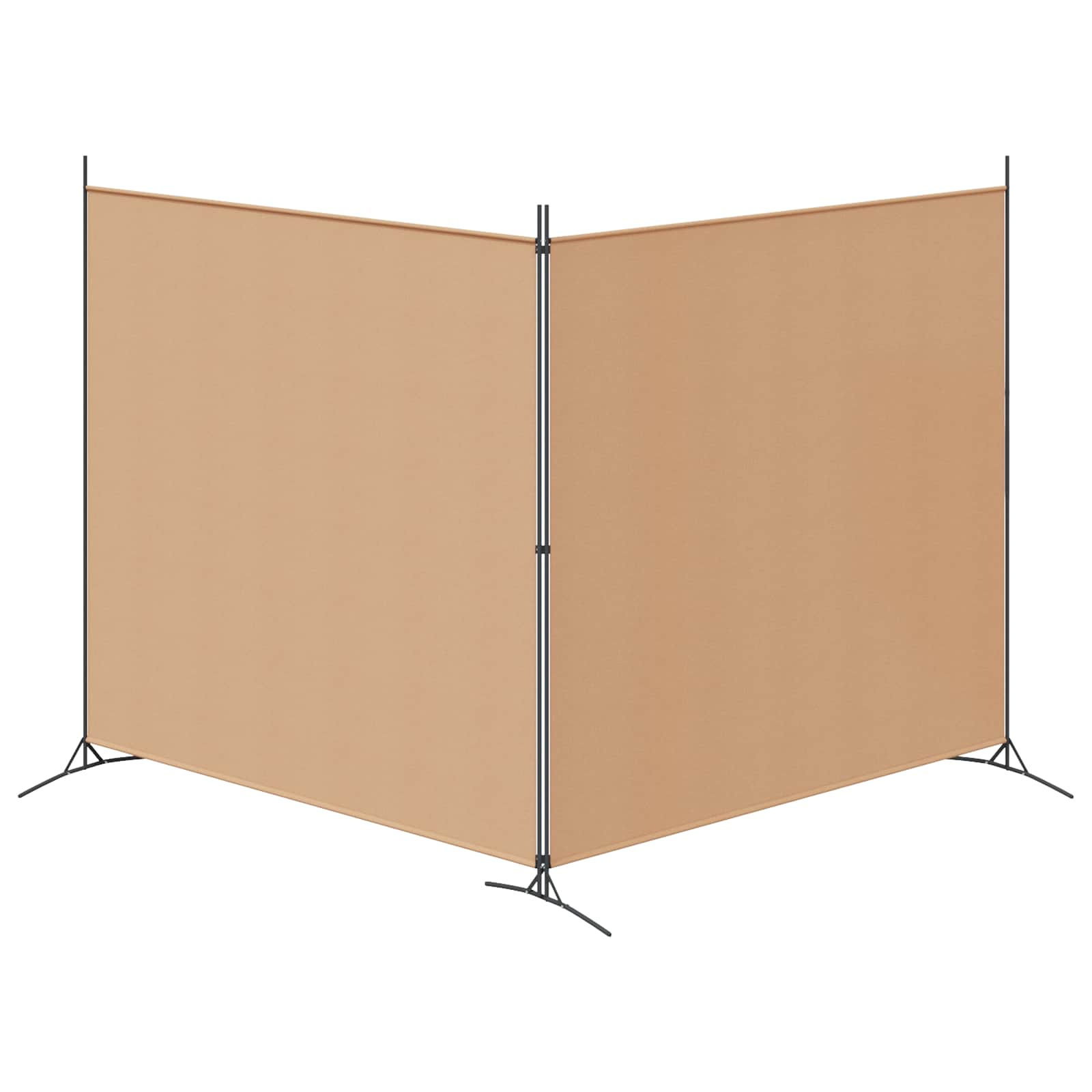 vidaXL Parawan 2-panelowy Beżowy 348 x 180 cm tkanina